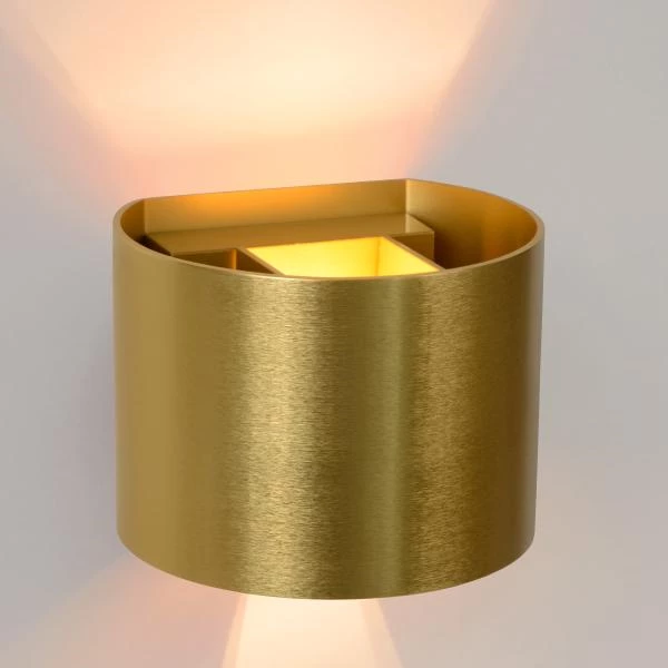Lucide XIO - Lámpara de pared - LED Regul. - G9 - 1x3,5W 2700K - Ángulo de haz ajustable - Oro mate / Latón - detalle 2